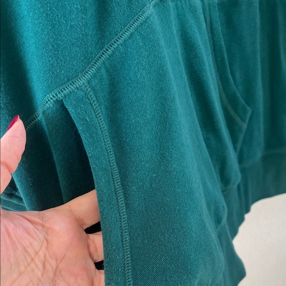 Torrid Green Button-Up Hoodie Sweatshirt. Size 1 - Picture 4 of 8